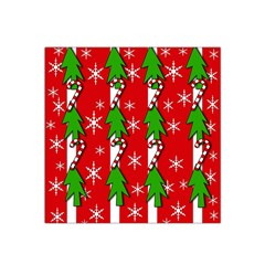 Christmas Tree Pattern - Red Satin Bandana Scarf by Valentinaart