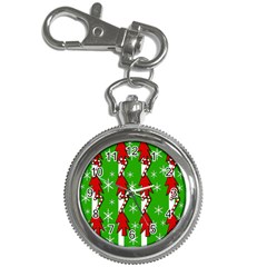 Christmas Pattern - Green Key Chain Watches by Valentinaart