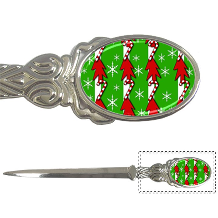 Christmas pattern - green Letter Openers