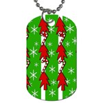 Christmas pattern - green Dog Tag (Two Sides) Front