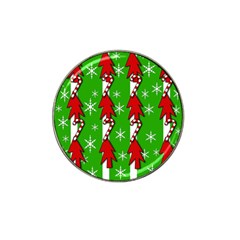 Christmas Pattern - Green Hat Clip Ball Marker (4 Pack) by Valentinaart