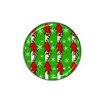 Christmas pattern - green Hat Clip Ball Marker (4 pack) Front