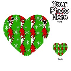 Christmas Pattern - Green Playing Cards 54 (heart) 