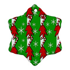 Christmas Pattern - Green Ornament (snowflake)  by Valentinaart