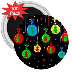 Christmas Balls 3  Magnets (100 Pack) by Valentinaart