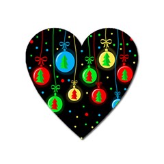 Christmas Balls Heart Magnet