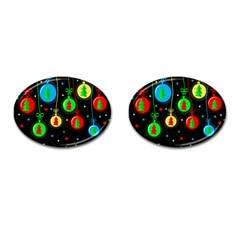 Christmas Balls Cufflinks (oval) by Valentinaart