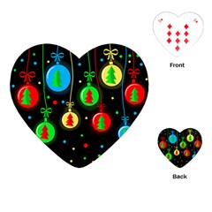 Christmas Balls Playing Cards (heart)  by Valentinaart