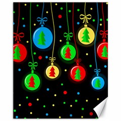 Christmas Balls Canvas 11  X 14   by Valentinaart