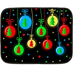 Christmas Balls Fleece Blanket (mini) by Valentinaart