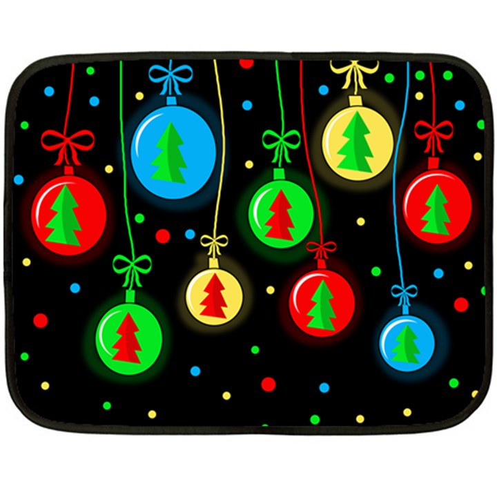 Christmas balls Double Sided Fleece Blanket (Mini) 