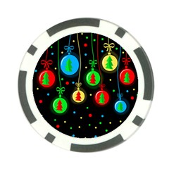 Christmas Balls Poker Chip Card Guards (10 Pack)  by Valentinaart