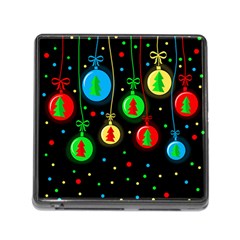 Christmas Balls Memory Card Reader (square) by Valentinaart