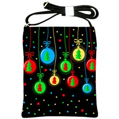 Christmas Balls Shoulder Sling Bags by Valentinaart