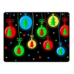 Christmas Balls Fleece Blanket (small) by Valentinaart