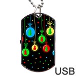 Christmas balls Dog Tag USB Flash (One Side) Front