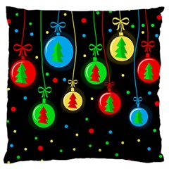 Christmas Balls Large Cushion Case (one Side) by Valentinaart