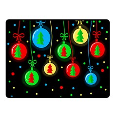 Christmas Balls Double Sided Fleece Blanket (small)  by Valentinaart