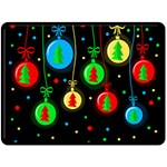 Christmas balls Double Sided Fleece Blanket (Large)  80 x60  Blanket Front