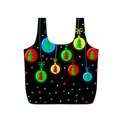 Christmas Balls Full Print Recycle Bags (s)  by Valentinaart