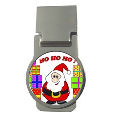 Santa Claus Pattern - Transparent Money Clips (round) 