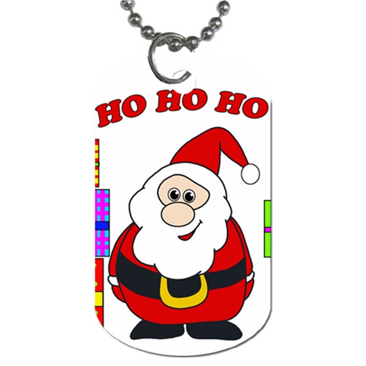 Santa Claus pattern - transparent Dog Tag (Two Sides)