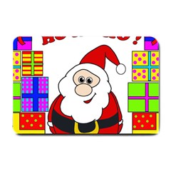 Santa Claus Pattern - Transparent Small Doormat  by Valentinaart