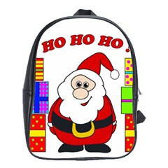 Santa Claus Pattern - Transparent School Bags(large)  by Valentinaart