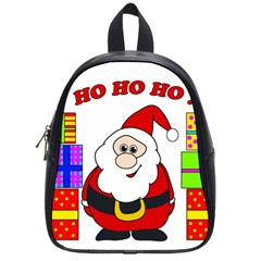 Santa Claus Pattern - Transparent School Bags (small)  by Valentinaart