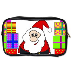 Santa Claus Pattern - Transparent Toiletries Bags by Valentinaart