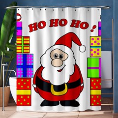 Santa Claus Pattern - Transparent Shower Curtain 60  X 72  (medium)  by Valentinaart