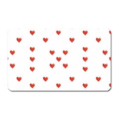 Cute Hearts Motif Pattern Magnet (rectangular) by dflcprints