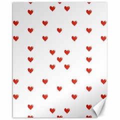 Cute Hearts Motif Pattern Canvas 16  X 20   by dflcprints