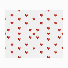 Cute Hearts Motif Pattern Small Glasses Cloth (2-side) by dflcprints