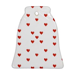 Cute Hearts Motif Pattern Bell Ornament (2 Sides) by dflcprints