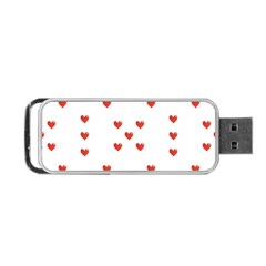 Cute Hearts Motif Pattern Portable Usb Flash (two Sides)