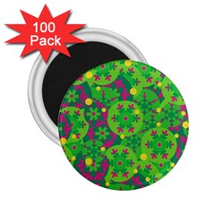 Christmas Decor - Green 2 25  Magnets (100 Pack) 