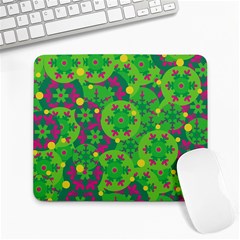 Christmas Decor - Green Large Mousepads by Valentinaart