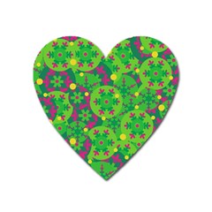 Christmas Decor - Green Heart Magnet