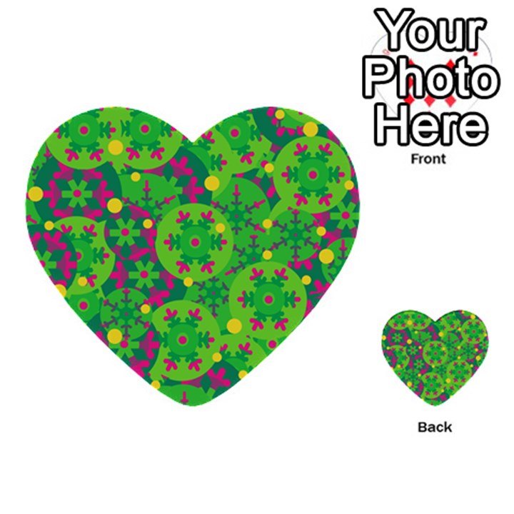 Christmas decor - green Multi-purpose Cards (Heart) 