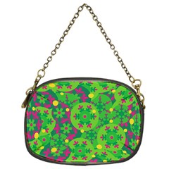 Christmas Decor - Green Chain Purses (one Side)  by Valentinaart