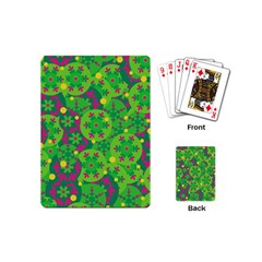 Christmas Decor - Green Playing Cards (mini)  by Valentinaart