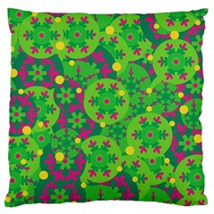 Christmas Decor - Green Standard Flano Cushion Case (two Sides) by Valentinaart