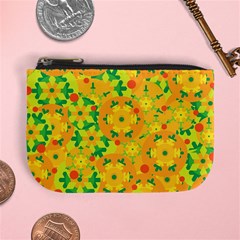 Christmas Decor - Yellow Mini Coin Purses by Valentinaart