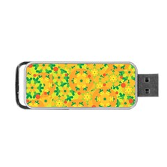 Christmas Decor - Yellow Portable Usb Flash (one Side) by Valentinaart