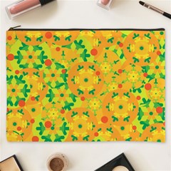 Christmas Decor - Yellow Cosmetic Bag (xxxl)  by Valentinaart