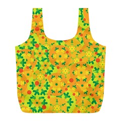 Christmas Decor - Yellow Full Print Recycle Bags (l)  by Valentinaart