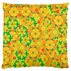 Christmas Decor - Yellow Standard Flano Cushion Case (one Side) by Valentinaart