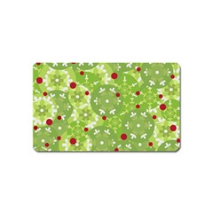 Green Christmas Decor Magnet (name Card) by Valentinaart