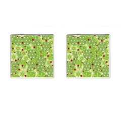 Green Christmas Decor Cufflinks (square) by Valentinaart